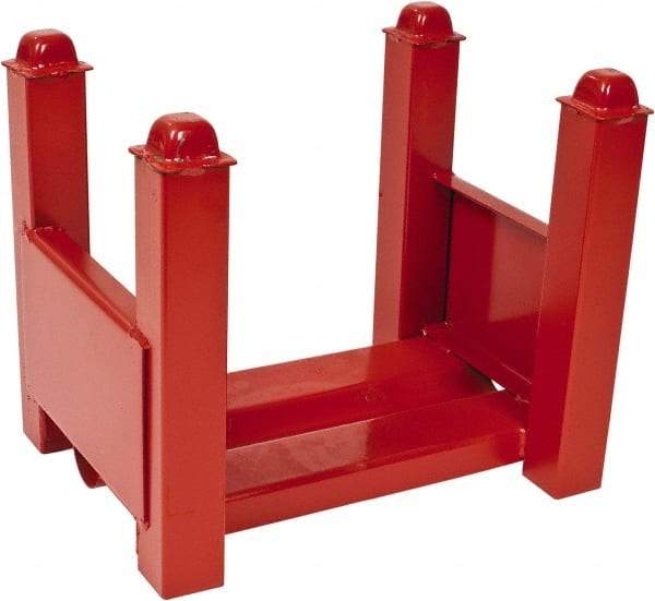 Made in USA - 2,500 Lb Capacity, Orange Stocking Modular Steel Bar Storage Stack - 12" Wide x 13" High - Caliber Tooling