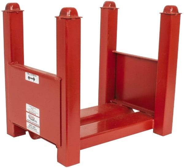 Made in USA - 3,750 Lb Capacity, Orange Stocking Modular Steel Bar Storage Stack - 14" Wide x 17" High - Caliber Tooling