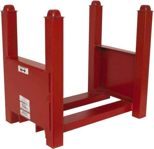 Made in USA - 5,600 Lb Capacity, Orange Stocking Modular Steel Bar Storage Stack - 15" Wide x 20" High - Caliber Tooling