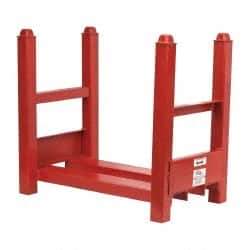 Made in USA - 7,500 Lb Capacity, Orange Stocking Modular Steel Bar Storage Stack - 16" Wide x 23" High - Caliber Tooling