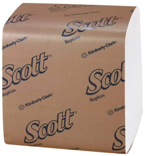 Scott - 17" Long x 17" Wide, 1/4 Fold Dinner Paper Napkins - 1 Ply, White - Caliber Tooling