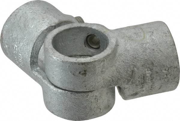 Kee - 1" Pipe, Adjustable Side Outlet Tee, Malleable Iron Tee Pipe Rail Fitting - Galvanized Finish - Caliber Tooling