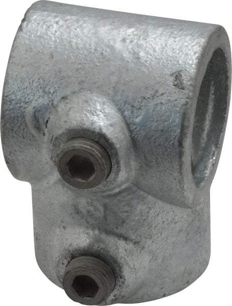 Kee - 1" Pipe, Single Socket Tee, Malleable Iron Tee Pipe Rail Fitting - Galvanized Finish - Caliber Tooling