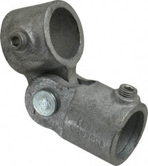 Kee - 1" Pipe, Malleable Iron Swivel Socket Pipe Rail Fitting - Galvanized Finish - Caliber Tooling