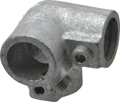 Kee - 3/4" Pipe, Side Outlet Elbow, Malleable Iron Elbow Pipe Rail Fitting - Galvanized Finish - Caliber Tooling