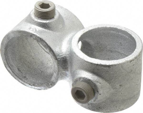 Kee - 1-1/4" Pipe, Crossover, Malleable Iron Cross Pipe Rail Fitting - Galvanized Finish - Caliber Tooling