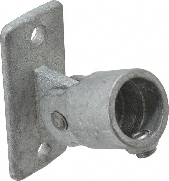 Kee - 1" Pipe, Swivel Flange, Malleable Iron Flange Pipe Rail Fitting - Galvanized Finish - Caliber Tooling