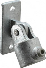 Kee - 1-1/4" Pipe, Swivel Flange, Malleable Iron Flange Pipe Rail Fitting - Galvanized Finish - Caliber Tooling