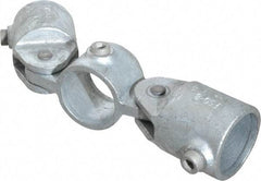 Kee - 1-1/2" Pipe, Malleable Iron Swivel Socket Pipe Rail Fitting - Galvanized Finish - Caliber Tooling