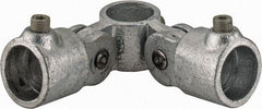 Kee - 1" Pipe, Malleable Iron Swivel Socket Pipe Rail Fitting - Galvanized Finish - Caliber Tooling