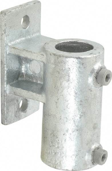 Kee - 1-1/2" Pipe, Malleable Iron Rail Base Pipe Rail Fitting - Galvanized Finish - Caliber Tooling