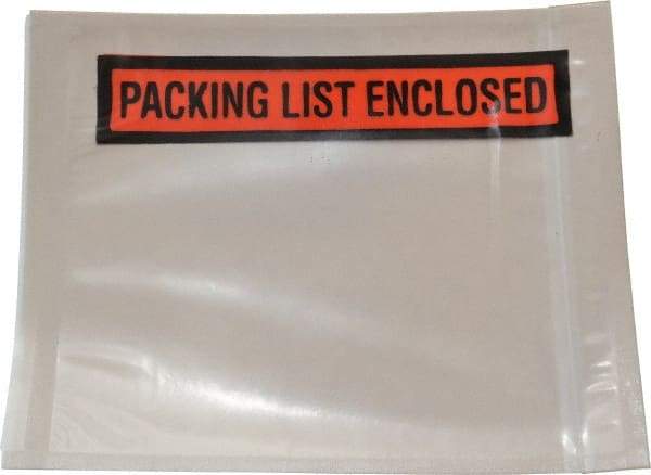 Nifty Products - 1,000 Piece, 5-1/2" Long x 4-1/2" Wide, Envelope - Packing List Enclosed, Clear - Caliber Tooling