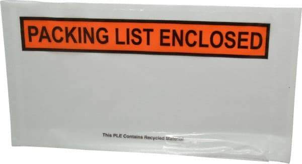 Nifty Products - 1,000 Piece, 10" Long x 5-1/2" Wide, Envelope - Packing List Enclosed, Clear - Caliber Tooling