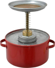 Eagle - 1 Quart Capacity, 8 Inch High x 6-1/4 Inch Diameter, Galvanized Steel Plunger Can - 5-1/4 Inch Dasher Diameter, Red, Approval Listing/Regulation FM - Caliber Tooling