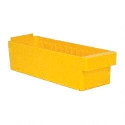 Quantum Storage - 17-5/8" Deep, Yellow High-Impact Polystyrene Drawer Bin - 4-5/8" High x 5-9/16" Wide x 17-5/8" Long - Caliber Tooling