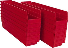 Akro-Mils - 17-7/8" Deep, Red Hopper Shelf Bin - 4" High x 4-1/8" Wide x 17-7/8" Long - Caliber Tooling