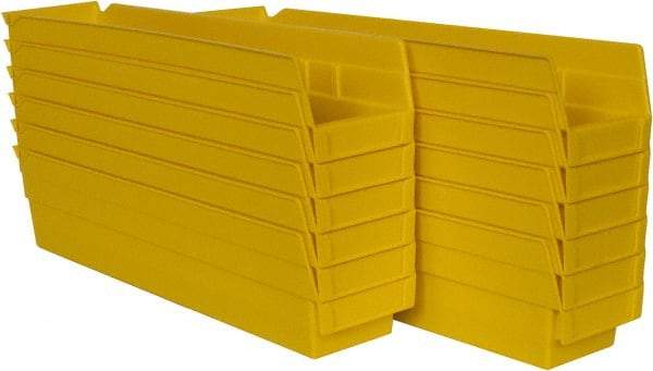 Akro-Mils - 17-7/8" Deep, Yellow Hopper Shelf Bin - 4" High x 4-1/8" Wide x 17-7/8" Long - Caliber Tooling