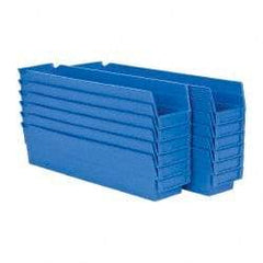 Akro-Mils - 17-7/8" Deep, Blue Hopper Shelf Bin - 4" High x 4-1/8" Wide x 17-7/8" Long - Caliber Tooling