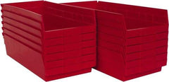 Akro-Mils - 17-7/8" Deep, Red Hopper Shelf Bin - 4" High x 8-3/8" Wide x 17-7/8" Long - Caliber Tooling