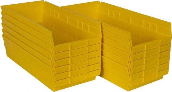 Akro-Mils - 17-7/8" Deep, Yellow Hopper Shelf Bin - 4" High x 8-3/8" Wide x 17-7/8" Long - Caliber Tooling