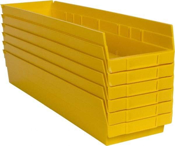 Akro-Mils - 23-5/8" Deep, Yellow Hopper Shelf Bin - 4" High x 6-5/8" Wide x 23-5/8" Long - Caliber Tooling