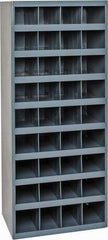 Durham - 36 Bin Bin Shelving Unit with Openings - 17-7/8 Inch Overall Width x 12 Inch Overall Depth x 42 Inch Overall Height, Gray Steel Bins - Caliber Tooling