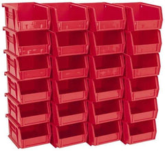 Akro-Mils - 10 Lb. Load Capacity, 5-3/8" Deep, Red Polymer Hopper Stacking Bin - 3" High x 4-1/8" Wide x 5-3/8" Long - Caliber Tooling