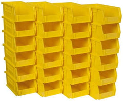 Akro-Mils - 10 Lb. Load Capacity, 7-3/8" Deep, Yellow Polymer Hopper Stacking Bin - 3" High x 4-1/8" Wide x 7-3/8" Long - Caliber Tooling