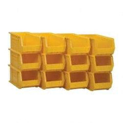 Akro-Mils - 60 Lb. Load Capacity, 14-3/4" Deep, Yellow Polymer Hopper Stacking Bin - 7" High x 8-1/4" Wide x 14-3/4" Long - Caliber Tooling