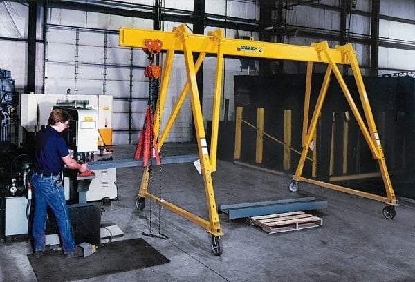 Spanco - 10,000 Lb Load Capacity Steel Gantry Crane - 15' Span - Caliber Tooling