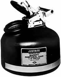 Justrite - Safety Disposal Cans Capacity (Gal.): 5.00 Material: Polyethylene - Caliber Tooling