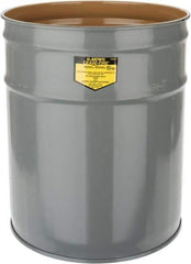 Justrite - 4-1/2 Gallon Fire Resistant Steel Drum - 11-7/8 Inch Outside Diameter, 13-1/4 Inch High, UL Standards - Caliber Tooling