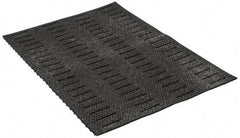 Wearwell - 3' Long x 2' Wide, Dry/Wet Environment, Anti-Fatigue Matting - Black, Vinyl with Vinyl Base, Beveled on 4 Sides - Caliber Tooling