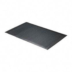 Wearwell - 5' Long x 3' Wide, Dry Environment, Anti-Fatigue Matting - Black, Vinyl with Vinyl Sponge Base, Rounded on 4 Sides - Caliber Tooling