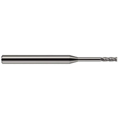 Harvey Tool - .045" Diam, 0.135" Length of Cut, 1/8" Shank Diam, 1-1/2" OAL, 4 Flute Solid Carbide Square End Mill - Caliber Tooling