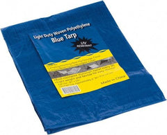 Value Collection - 10' Long x 8' Wide Polyethylene Tarp & Dust Cover - Blue - Caliber Tooling