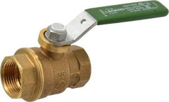 Legend Valve - 3/4" Pipe, Full Port, Brass Full Port Ball Valve - Bi-Directional, FNPT x FNPT Ends, Quarter Turn Handle, 600 WOG, 150 WSP - Caliber Tooling