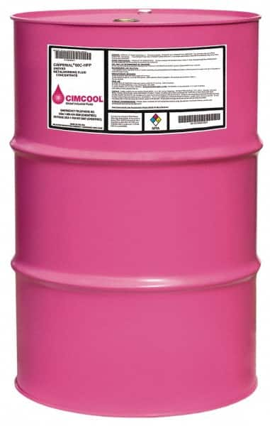 Cimcool - Cimstar 60C-HFP, 55 Gal Drum Cutting Fluid - Semisynthetic, For Boring, Drilling, Grinding, Milling, Reaming, Tapping, Turning - Caliber Tooling