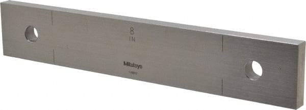 Mitutoyo - 8" Rectangular Steel Gage Block - Accuracy Grade AS-1, Includes Certificate of Inspection - Caliber Tooling