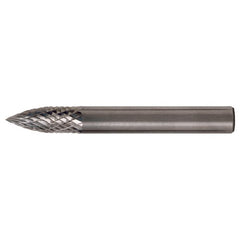 SG-1 Double Cut Solid Carbide Bur-Pointed Tree Shape - Exact Industrial Supply