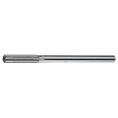 3/8 STR / RHC HSS+TCT Carbide-Tipped Straight Shank Straight Flute Reamer - Bright - Exact Industrial Supply