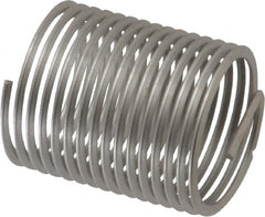 Heli-Coil - 7/8-14 UNF, 1.312" OAL, Free Running Helical Insert - 15-1/2 Free Coils, Tanged, 304 Stainless Steel, Bright Finish, 1-1/2D Insert Length - Exact Industrial Supply