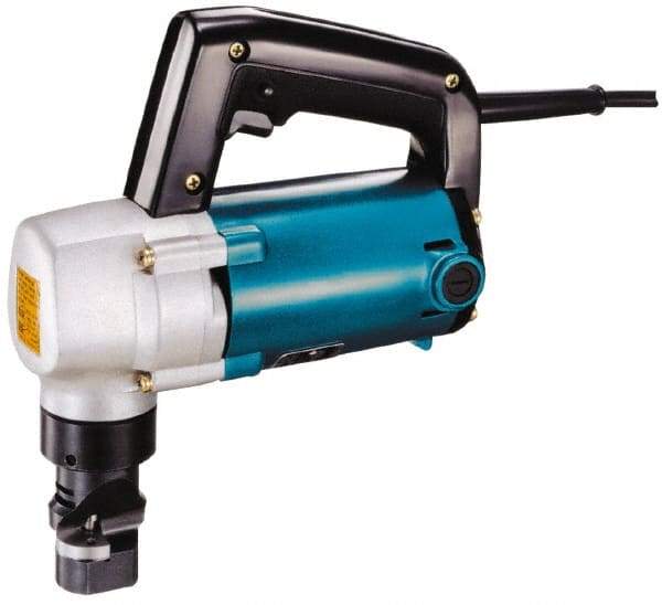 Makita - Power Nibblers Type of Power: Electric Cutting Capacity (Gauge): 10 (Steel); 12 (Stainless Steel) - Caliber Tooling