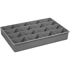 Durham - Small Parts Boxes & Organizers; Type: Compartment Box ; Width (Inch): 11-15/16 ; Depth (Inch): 18-1/16 ; Height (Inch): 2.96875 ; Number of Compartments: 16 - Exact Industrial Supply