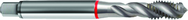 M3x0.50 6H 3-Flute Cobalt Red Ring Semi-Bottoming 40 degree Spiral Flute Tap-Bright - Caliber Tooling