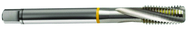 M8x0.75 6H 3-Flute Cobalt Yellow Ring Semi-Bottoming 15 degree Spiral Flute Tap-Bright - Caliber Tooling