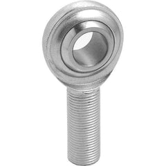 Tritan - 3/4" ID, 14,290 Lb Max Static Cap, Male Spherical Rod End - 3/4-16 RH, 7/8" Shank Diam, 1-3/4" Shank Length, Zinc Plated Carbon Steel with PTFE Lined Chrome Steel Raceway - Caliber Tooling