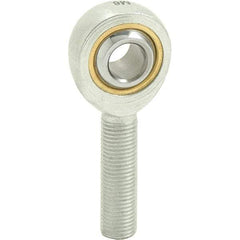 Tritan - 3/4" ID, 3-3/4" Max OD, 11,550 Lb Max Static Cap, Male Spherical Rod End - 3/4-16 RH, 7/8" Shank Diam, 1-3/4" Shank Length, Zinc Plated Carbon Steel with Sintered Oil Impregnated Bronze Raceway - Caliber Tooling