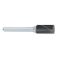 ‎SA-14 -3/16 × 5/8 LOC × 1/4 Shank × 2 OAL Cylindrical Carbide Medium Right Hand Spiral Burr - Caliber Tooling