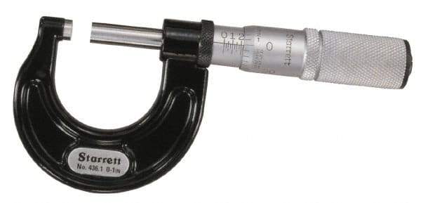 Starrett - 100 to 125mm Range, 0.01mm Graduation, Mechanical Outside Micrometer - Ratchet Stop Thimble, Accurate to 0.004mm - Caliber Tooling